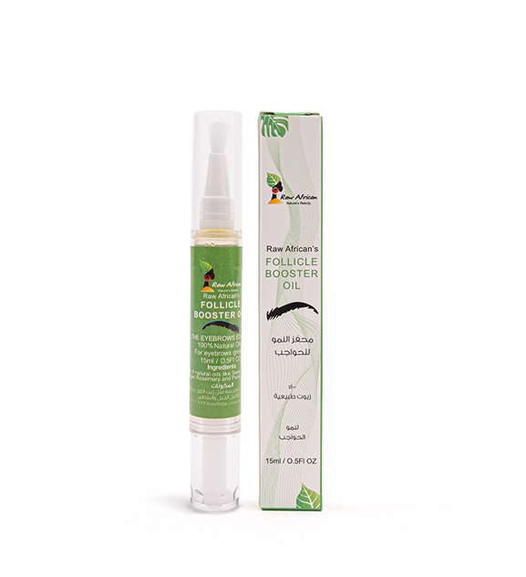 The RawAfrican Follicle Booster Eyebrows is a blend of beneficial oils, including sweet almond and rosemary,This product is free of harsh chemicals 